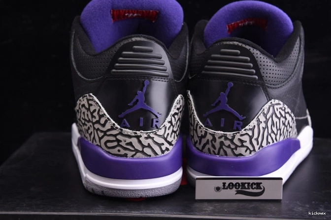 Rep Court Black CT8532-050 Air Jordan Purple Retro 3 0711